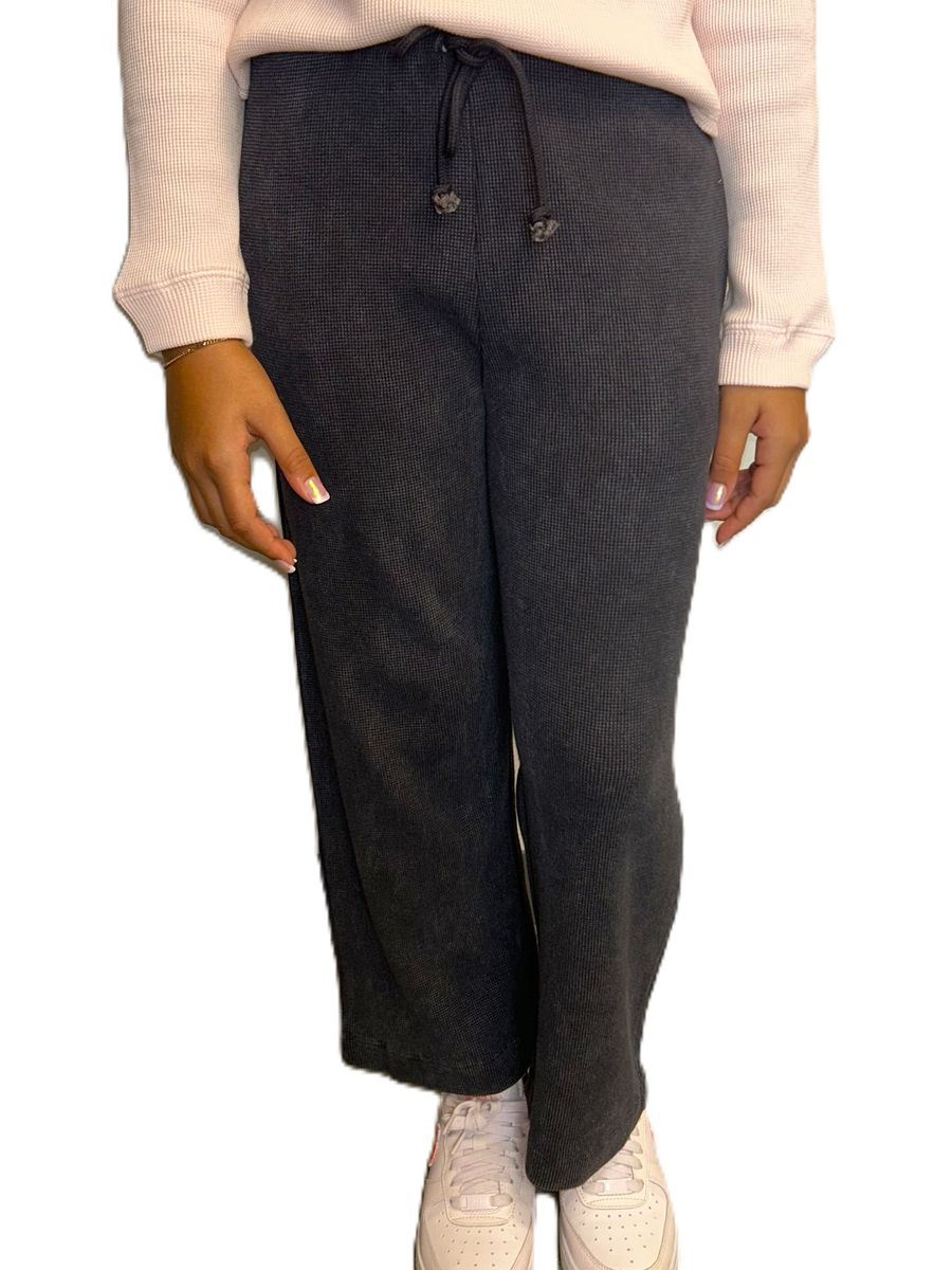 Black Acid Wash Pants