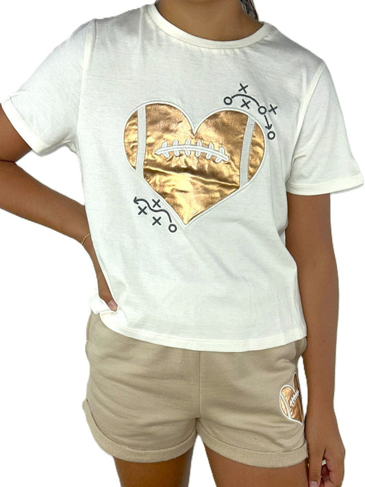 Football Heart Tee