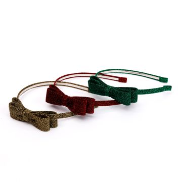 Green Glitter Bow Headband