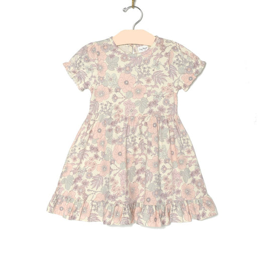 Vintage Floral Puff Sleeve Dress