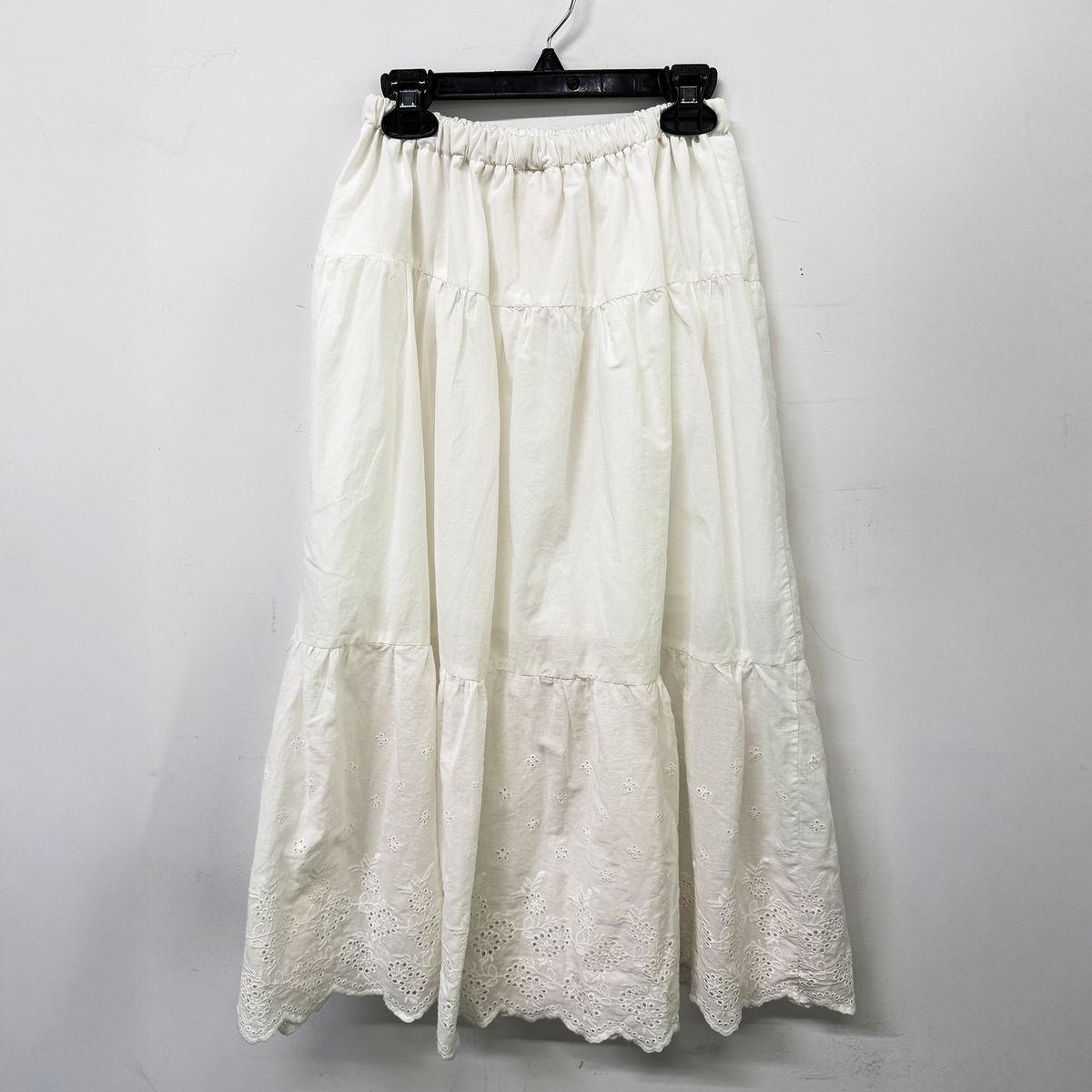 White Eyelet Maxi Skirt