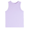 Lavender ribbed tank top on a white background
