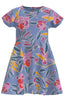 Tropical Flutter Sleeve Twirl Dress