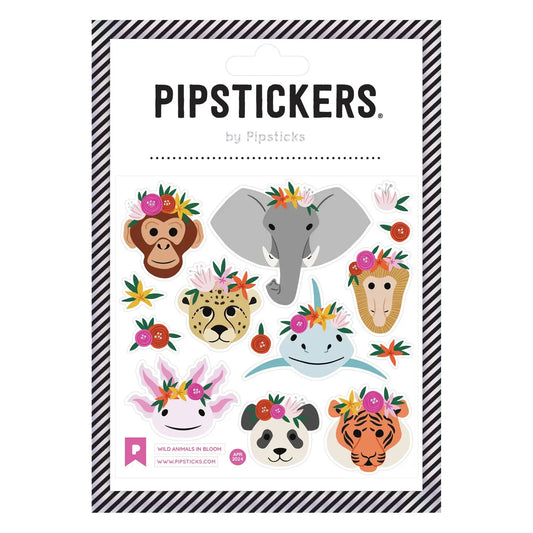 Wild Animals in Bloom Stickers