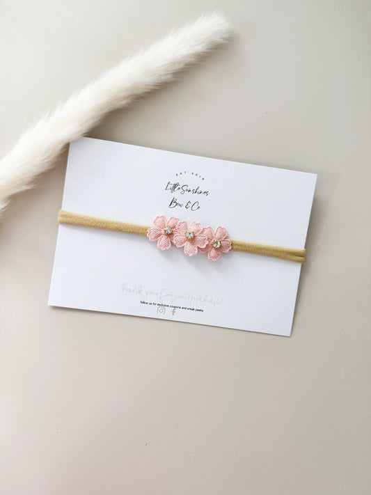 Light Pink Floral Headband