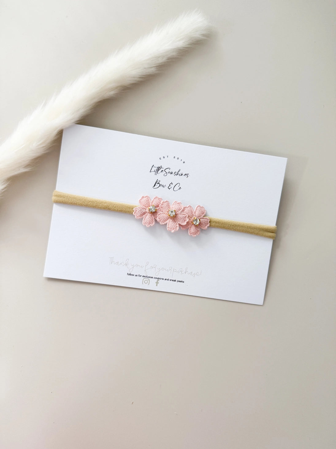 Light Pink Floral Headband
