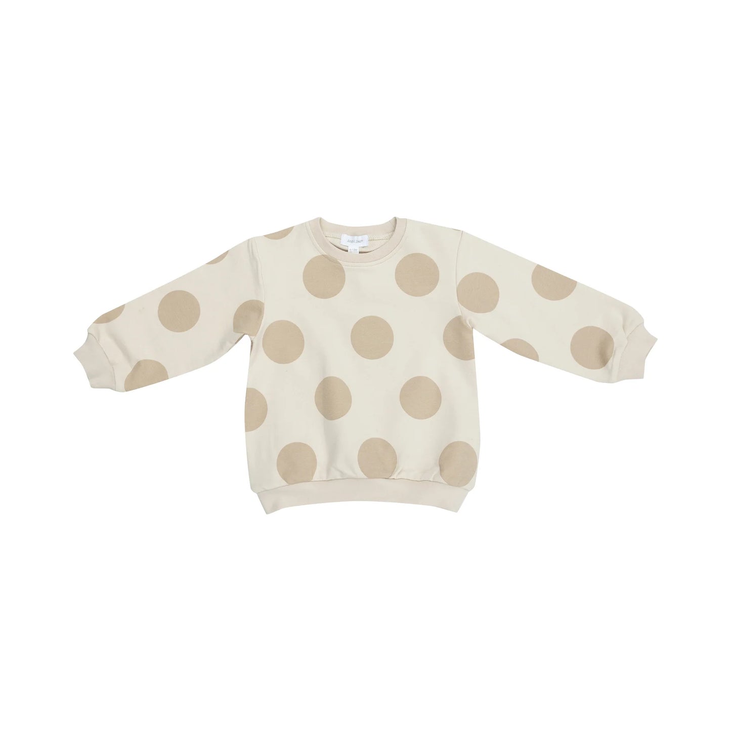 Beige Dot Sweatshirt Set