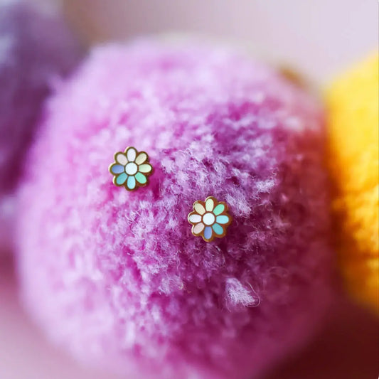 Rainbow Tiny Daisies Earrings