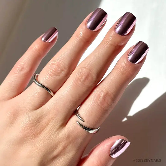 Metallic Blush Press-On Nails