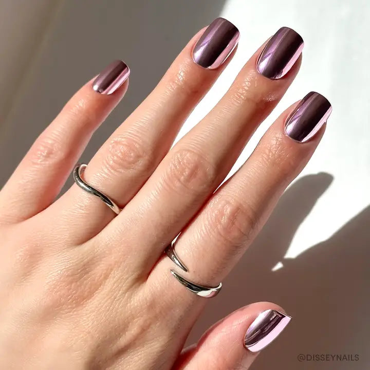Metallic Blush Press-On Nails