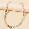 Round Stone Beaded Necklace