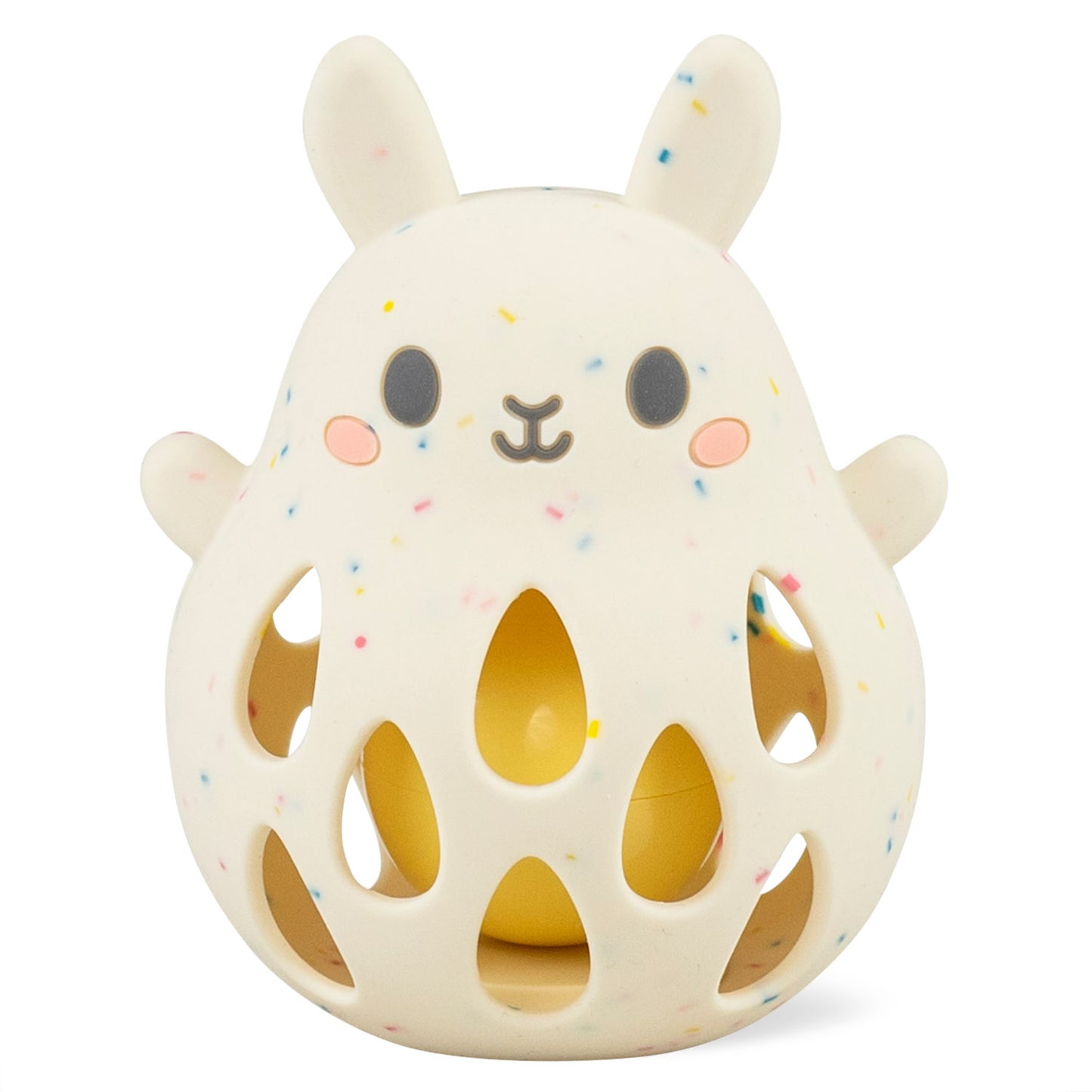 Toy with a rabbit design on a white background