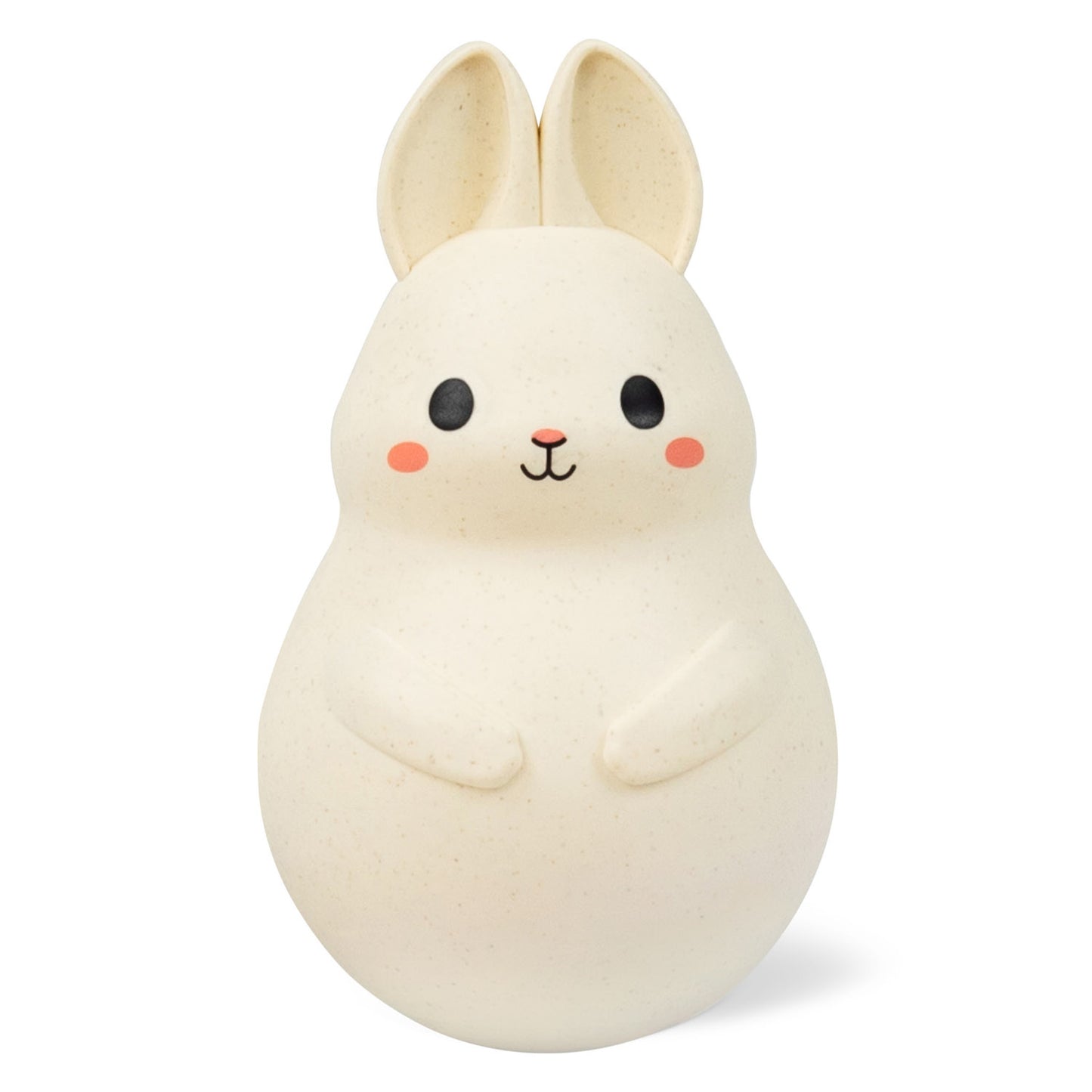 Cute cartoon-style rabbit character on a white background