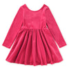 Pink velour dress on a white background