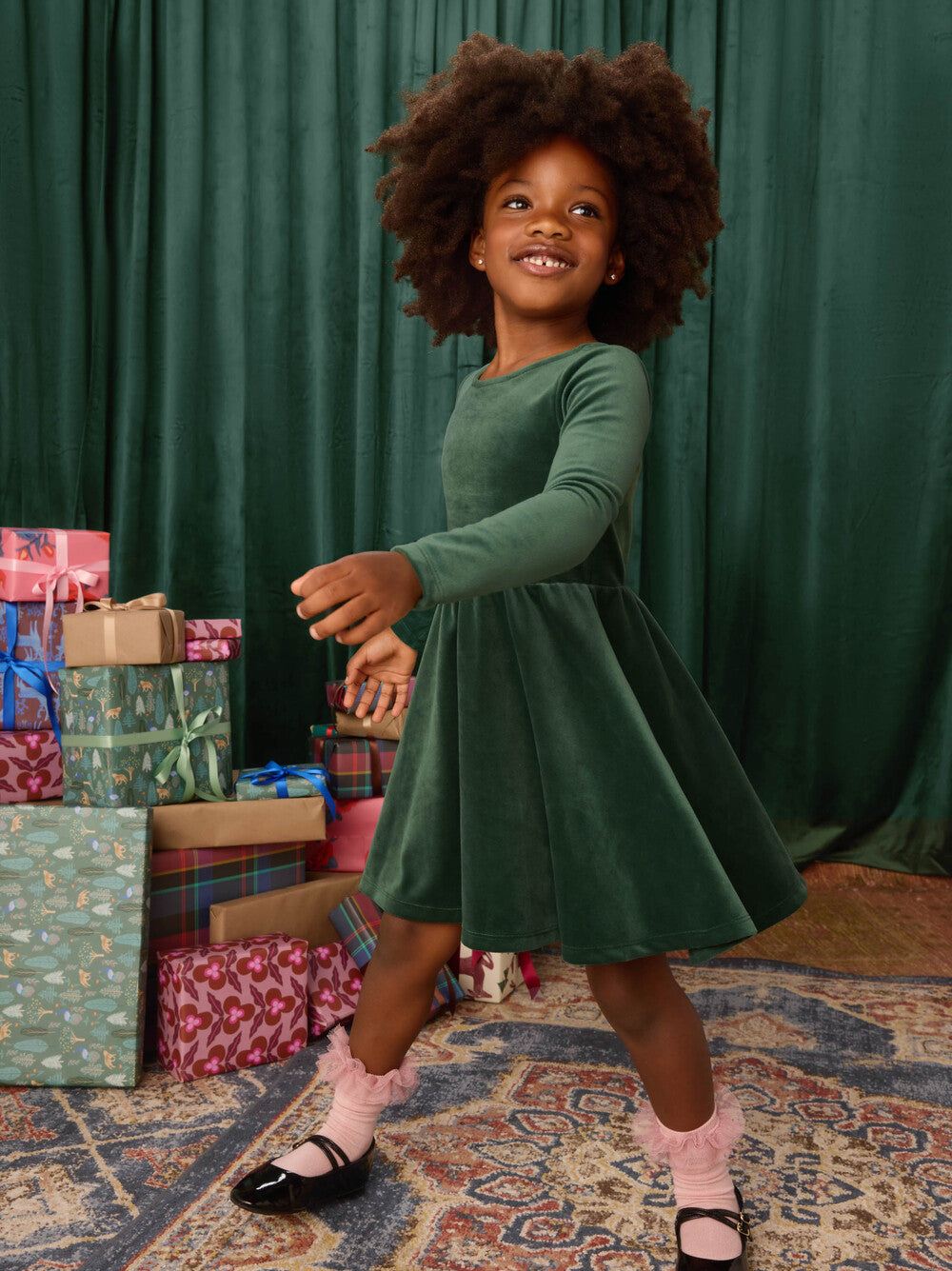 Pine Velour Ballet Dress