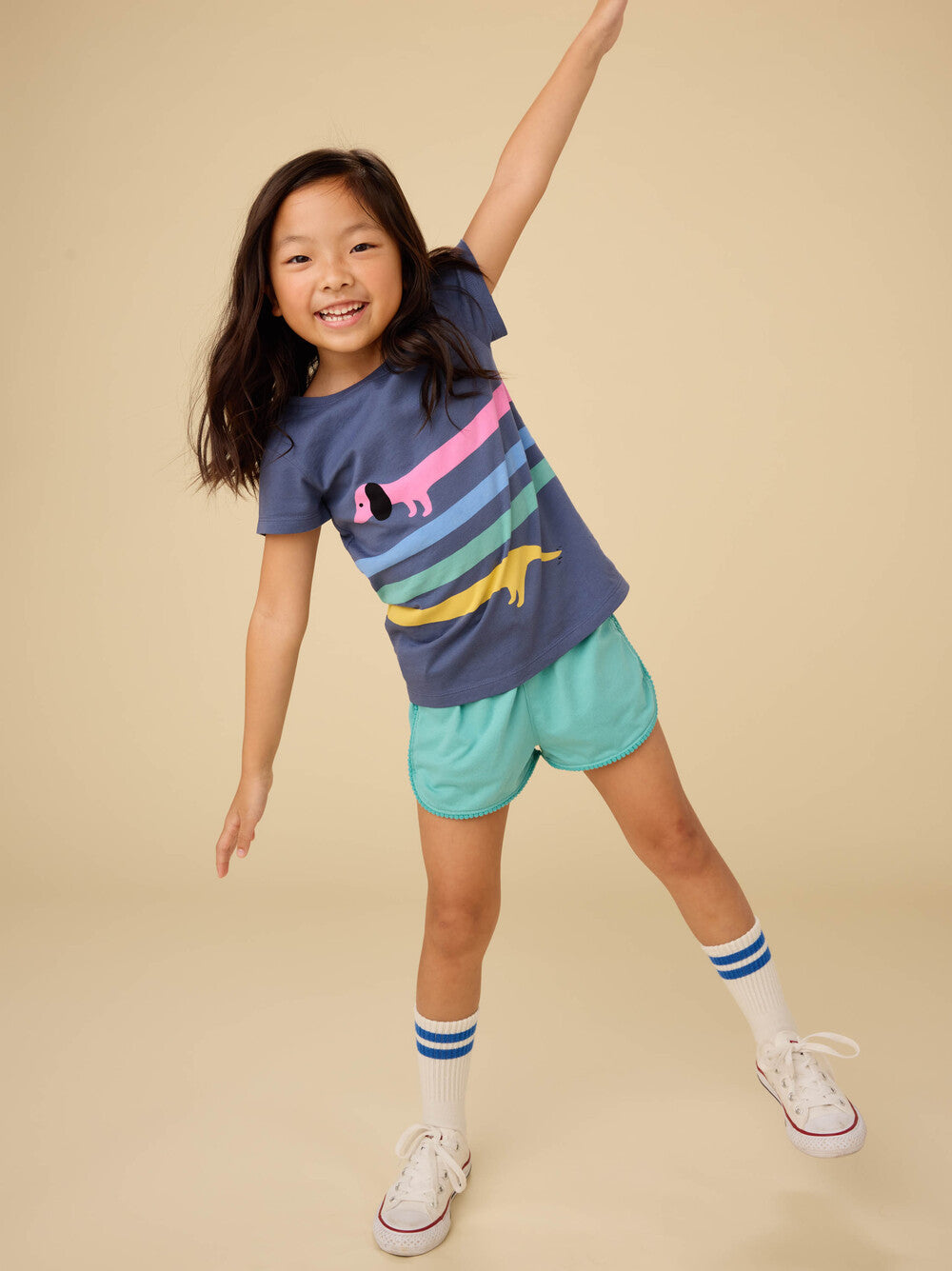 Glaze Blue Pom Pom Shorts