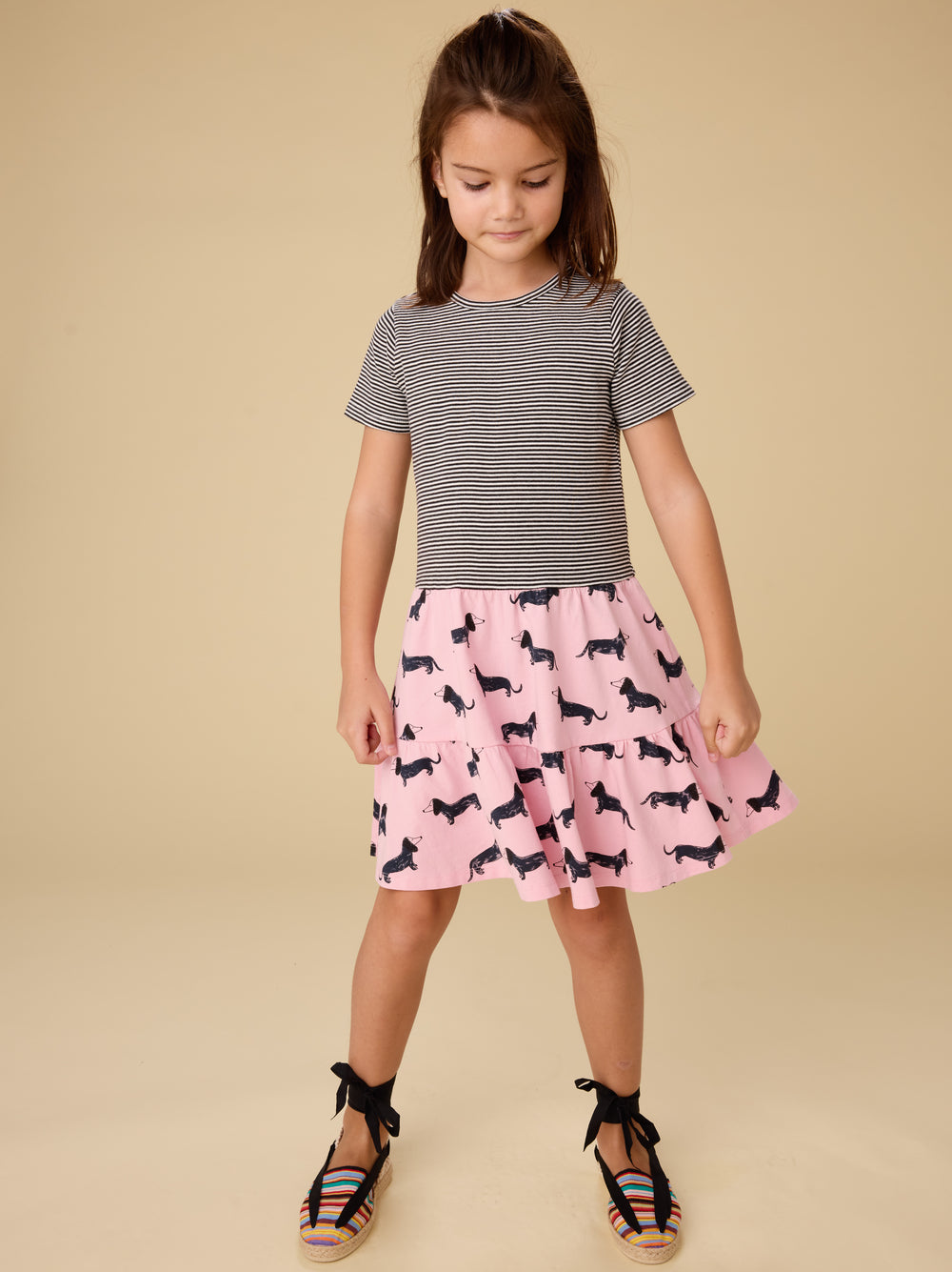 Pink Dachshunds Twirl Dress