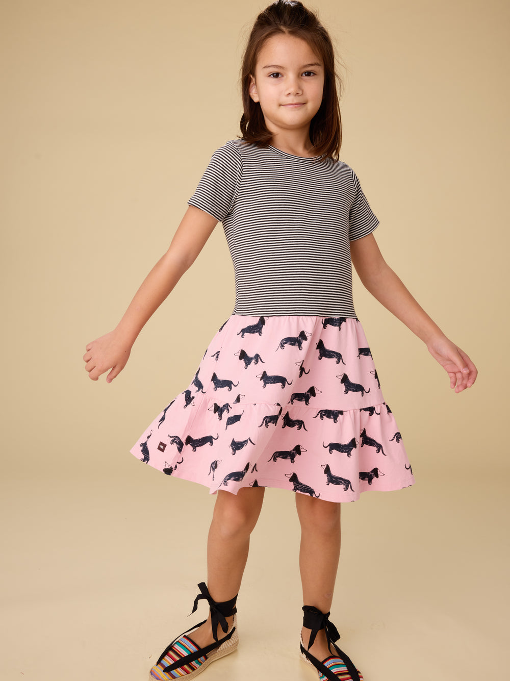 Pink Dachshunds Twirl Dress