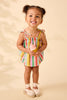 Multi Stripe Shorts Set