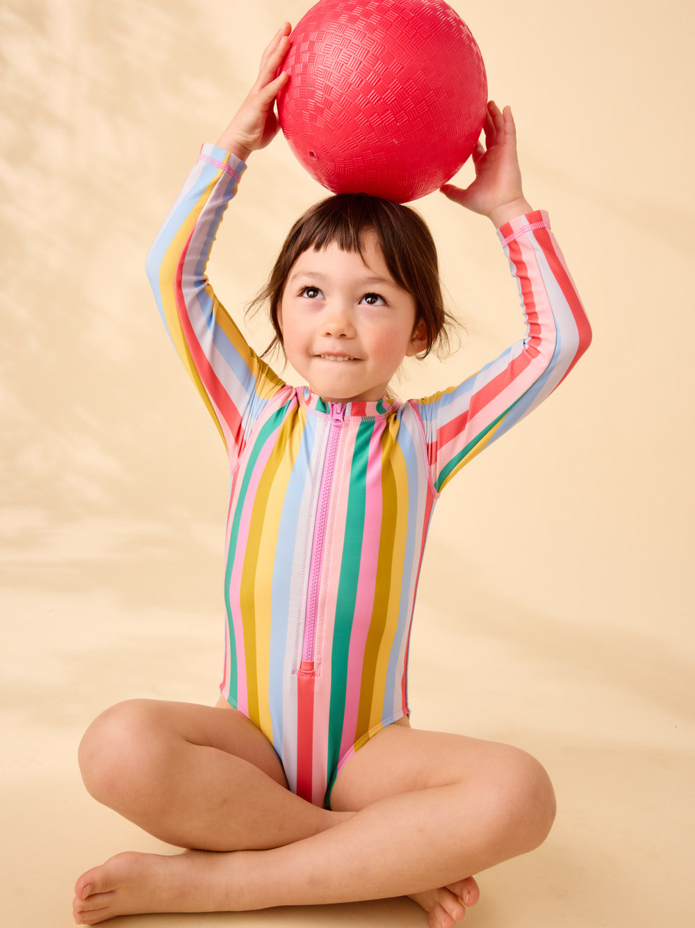 Multi Stripe Rash Guard Suit