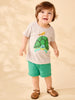 Dark Green Knit Shorts