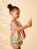 Multi Stripe Shorts Set