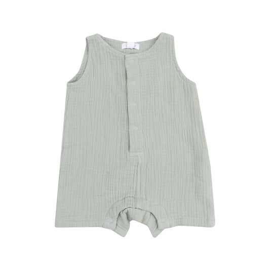 Desert Green Muslin Shortie Romper