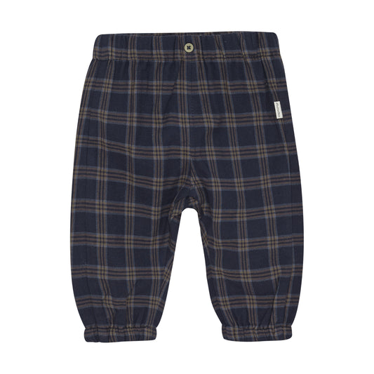 Navy & Brown Check Pants