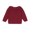 Red Ruffle Collar Baby Cardigan