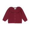Red Ruffle Collar Baby Cardigan