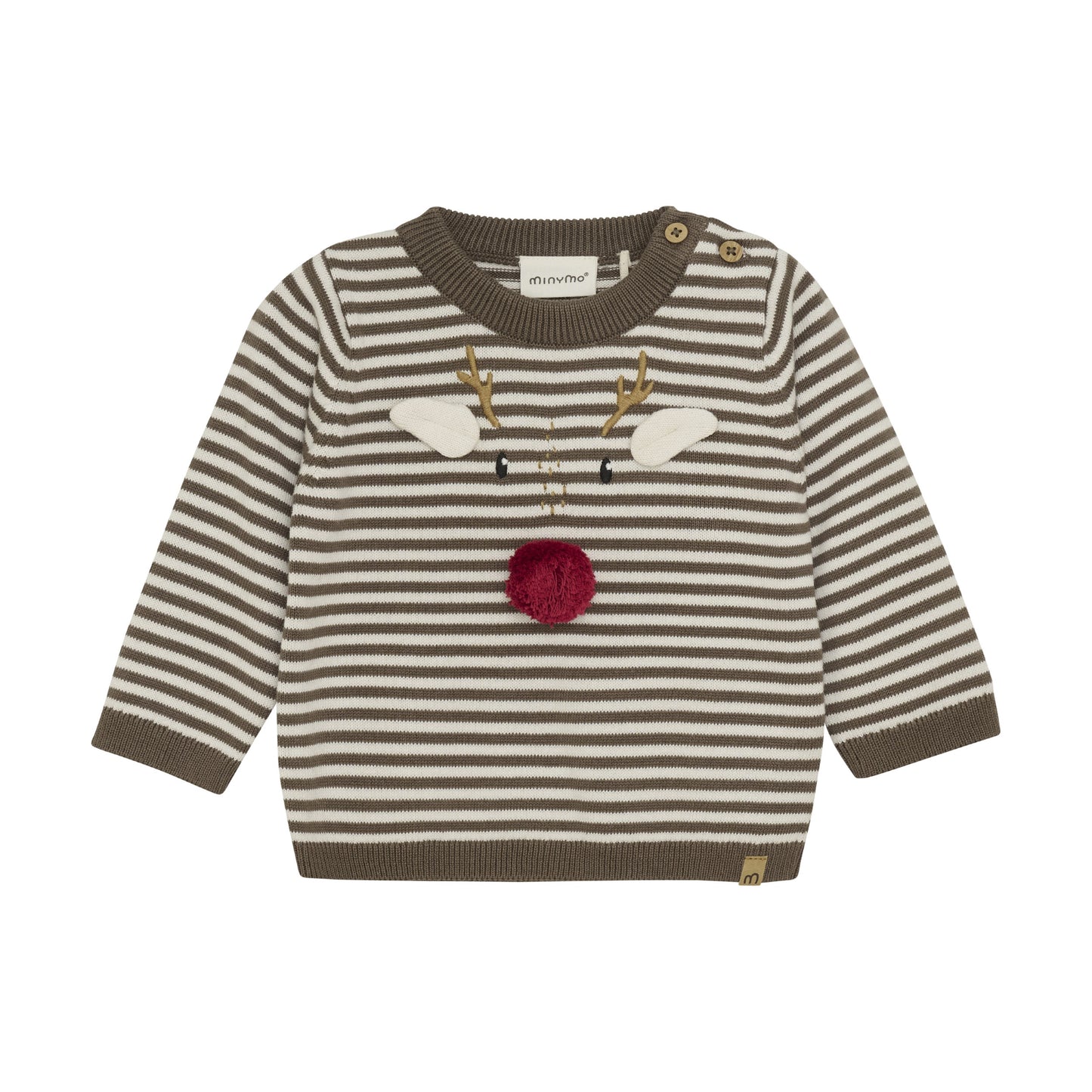 Brown Stripe Reindeer Sweater