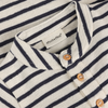 Navy Stripe Button Romper