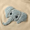 Beige Elephant Sweatshirt shown from another angle