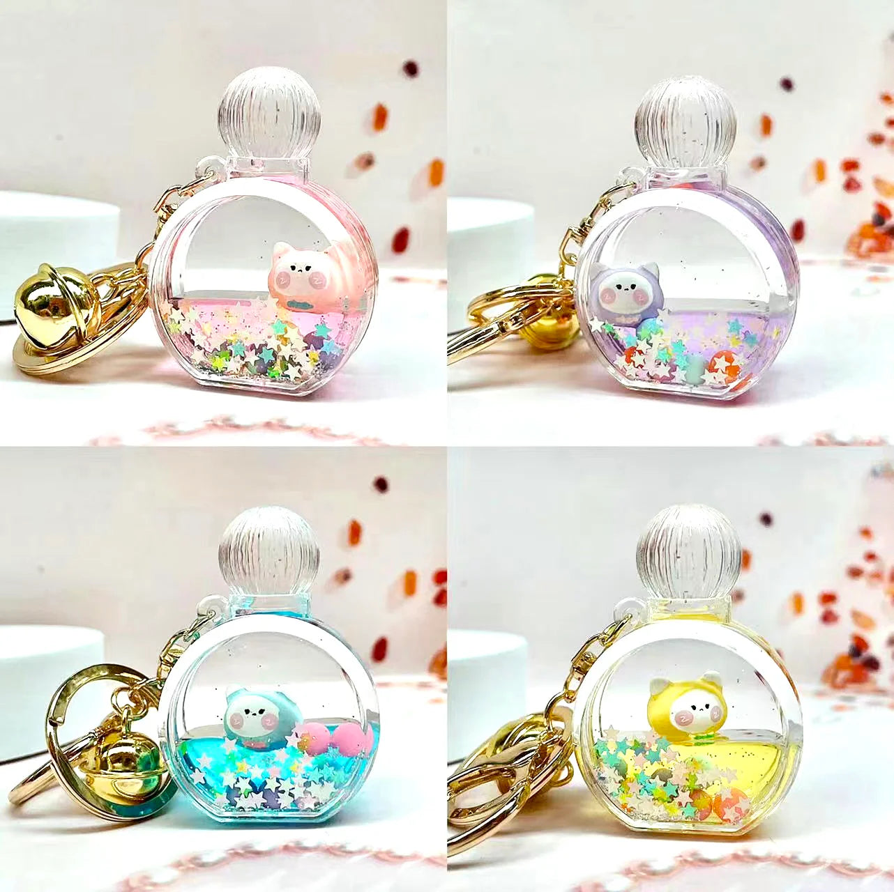 Kitty Perfume Floaty Key Charm