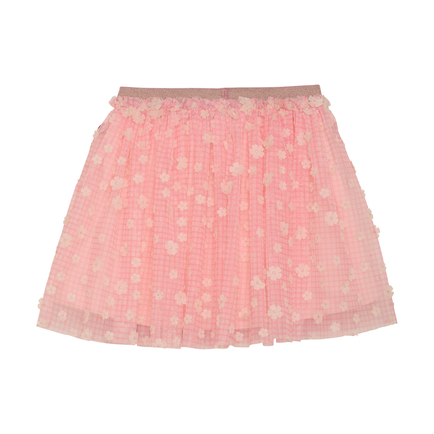 Pink Flower Tulle Skirt