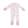 Little Fawn Pink Zip Romper