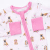 Angel Dear Besties Dogs Flip Romper fold-over cuffs and foot grip detail