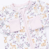 Angel Dear Floral Deer Flip Romper fold-over cuffs and foot grip detail