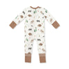 Angel Dear Northern Woodland Flip Romper, back view flat lay