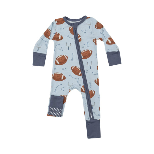 Blue Footballs Convertible Romper