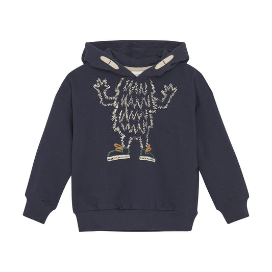 Navy Monster Hooded Sweatshirt
