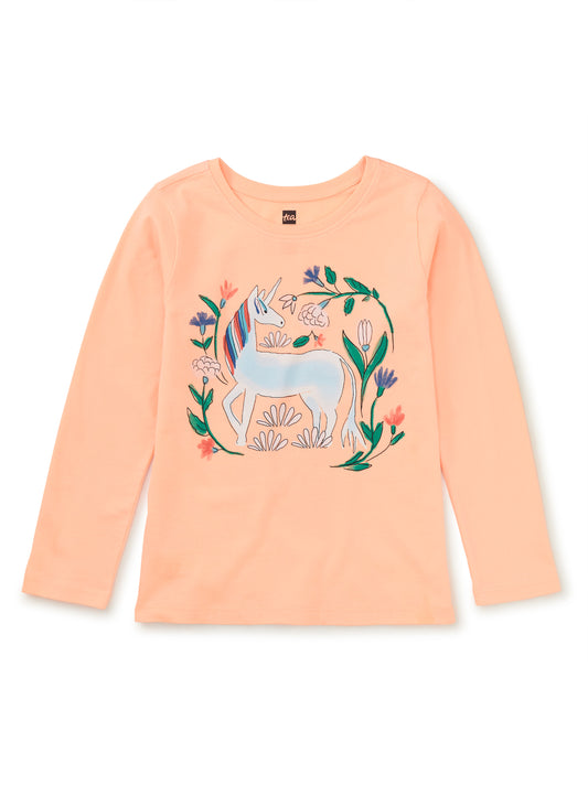 Peach Unicorn Garden Top