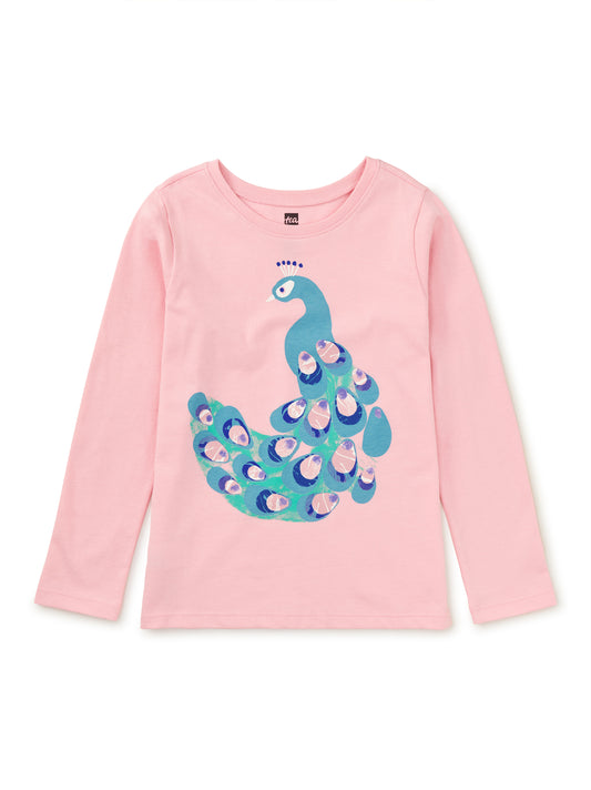 Pink Peacock Graphic Top