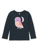 Jet Black Owl Glow Top