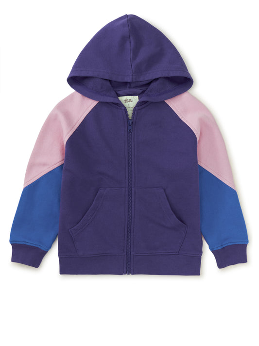 Colorblock Purple Hoodie