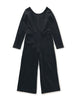 Jet Black Velour Jumpsuit