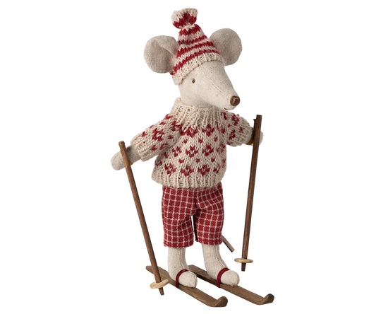 Mum Ski Mouse- Red with Hat