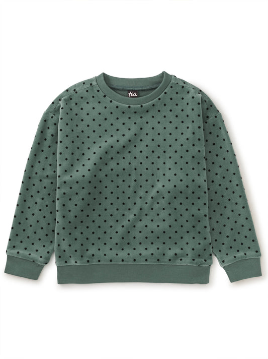 Velour Dot Sweatshirt