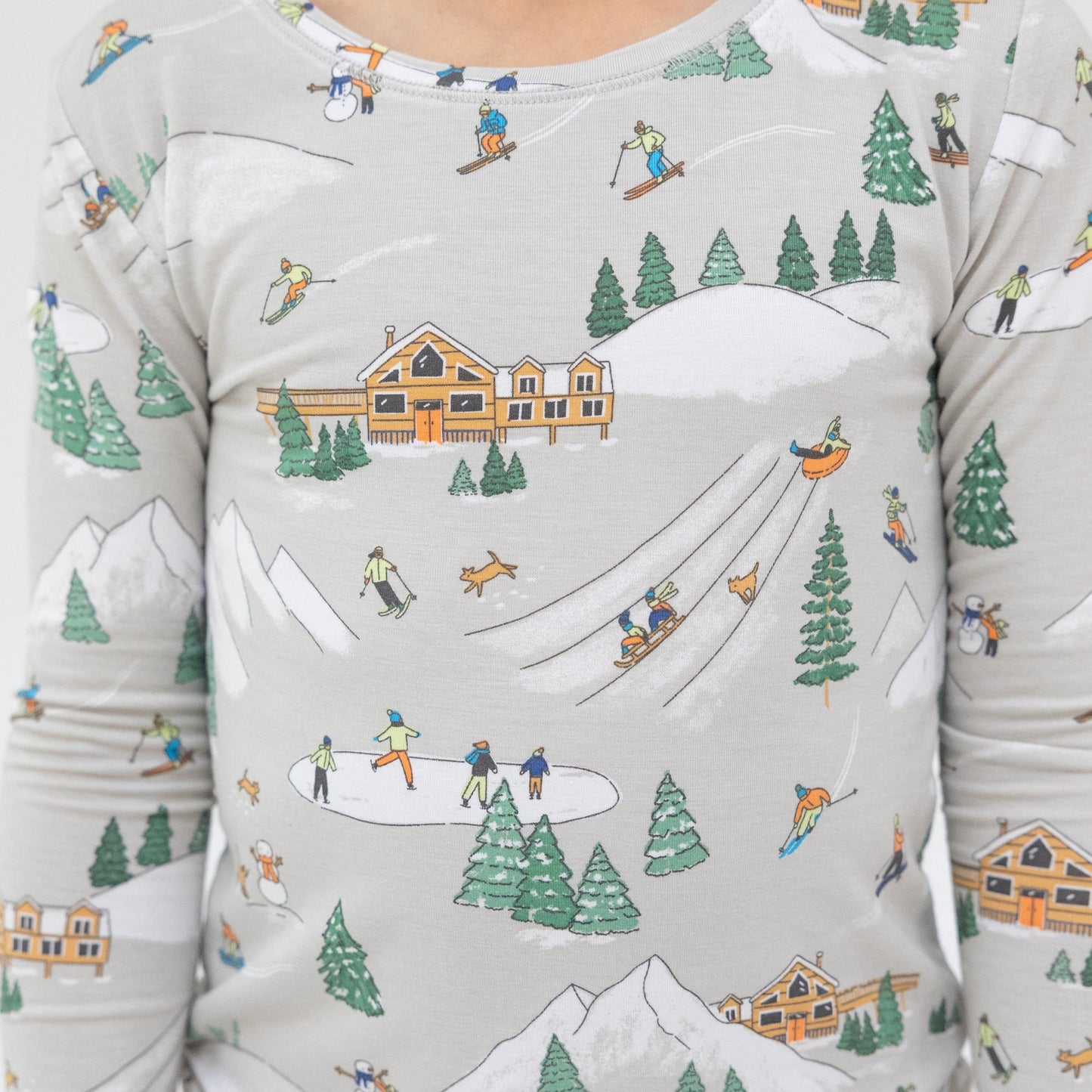 Winter Skiers Pajamas Set