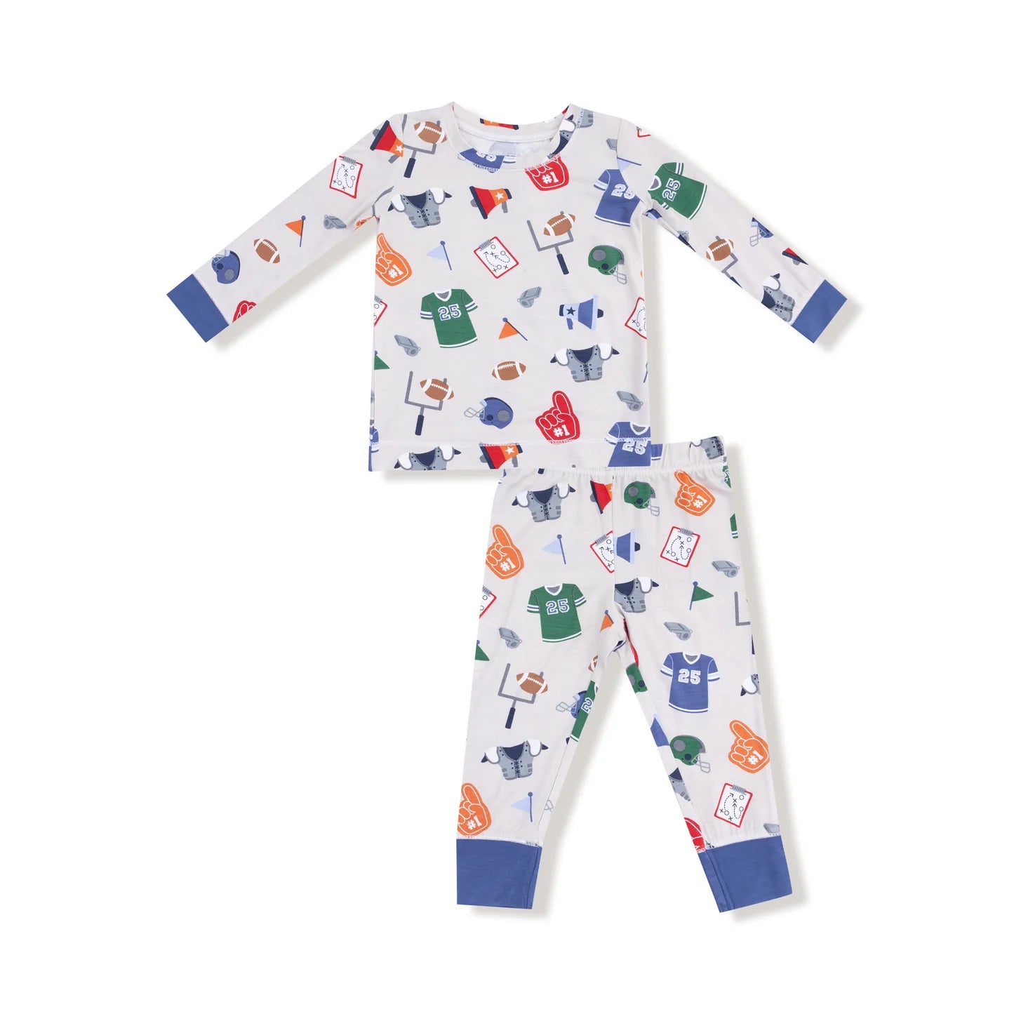 football motif pajamas for children